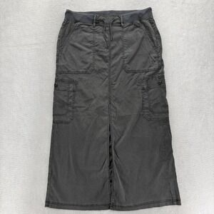 American Eagle Skirt Womens 12 Gray Utility Cargo Midi Drawstring Stretch NWT